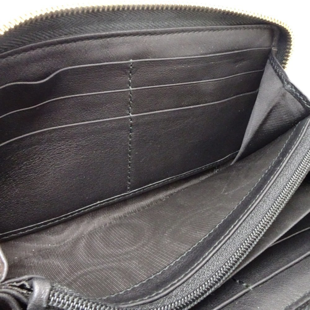 Gucci Long Wallet Round Zipper Micro Leather Black - Picture 6 of 6